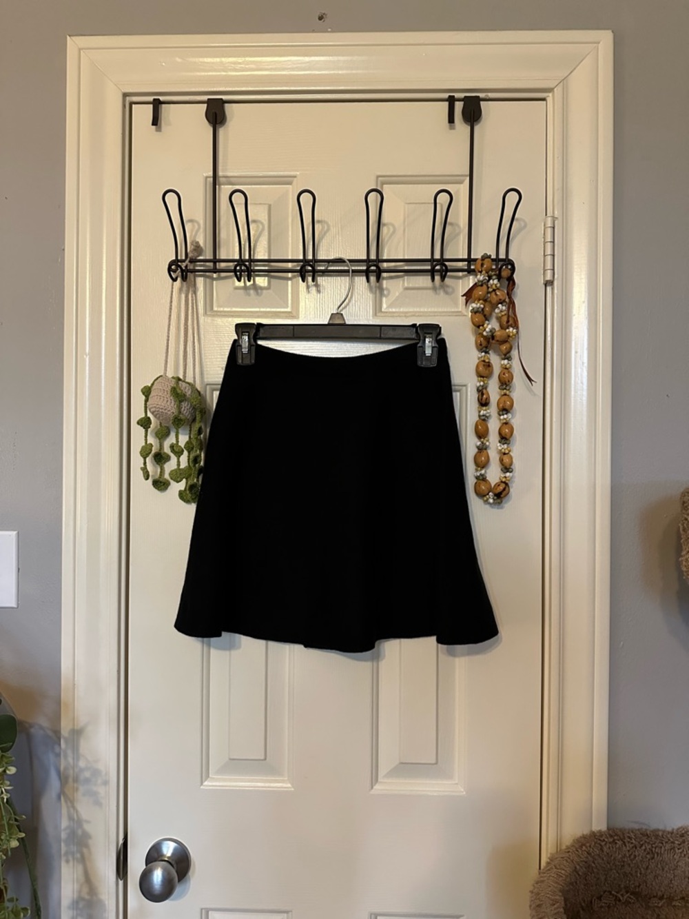 Kendall & Kylie Black Knit A-Line Skirt